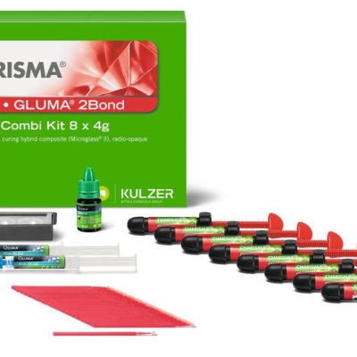 Charisma Classic Combi Kit 8 x 4 gr Syringes - Mikronaltı ölçülü hissəciklərdən (Microglass®) ibarət işıqla bərkidilən, radiopak hibrid kompozitdir.