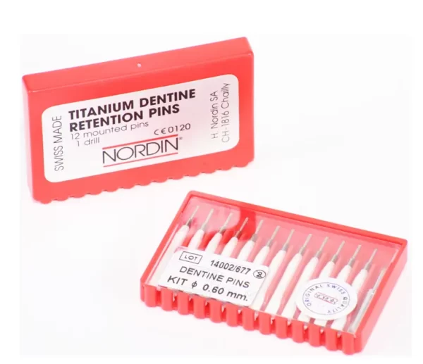 Titanium dentine retention pins -